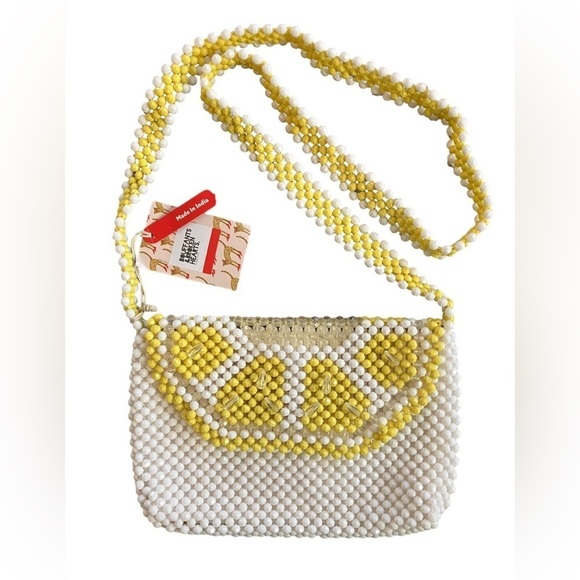 Y2K Inspired Beaded Lemon Wedge Crossbody Purse by Bouffounts & Broken Hearts - Picture 1 of 9